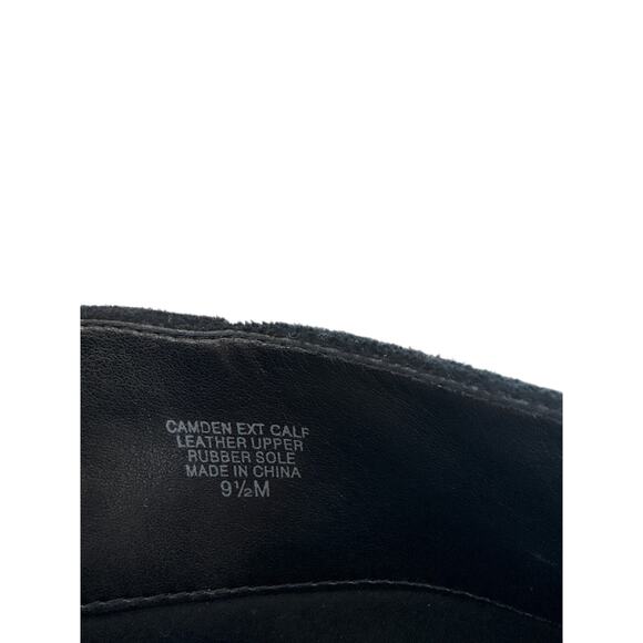 Ann Taylor Black Suede 90s Block Heel Tall Boots 9.5M Ext Calf - Picture 4 of 7